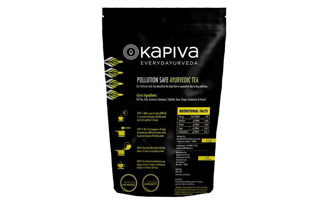 Kapiva Pollution Safe Ayurvedic Tea   Pack  100 grams